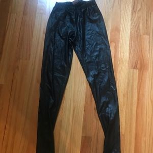 Faux leather leggings, worn only twice.